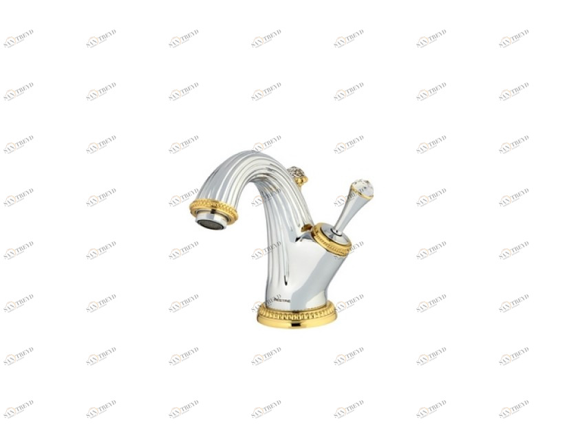 033203.000.50 Смеситель-джойстик-монолевер для раковины с кристаллами сваровски Яркий хром Mestre Artica