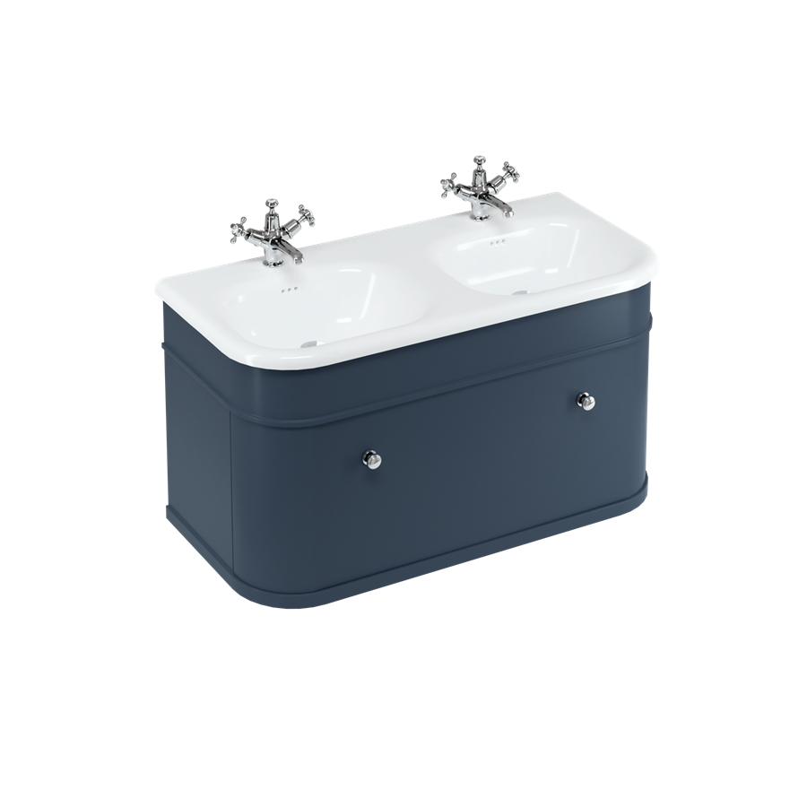 Burlington Chalfont Chalfont 1000мм одинарный ящик - синий с золотыми ногами CH100B-CHLEGGOLD  - Вид №4