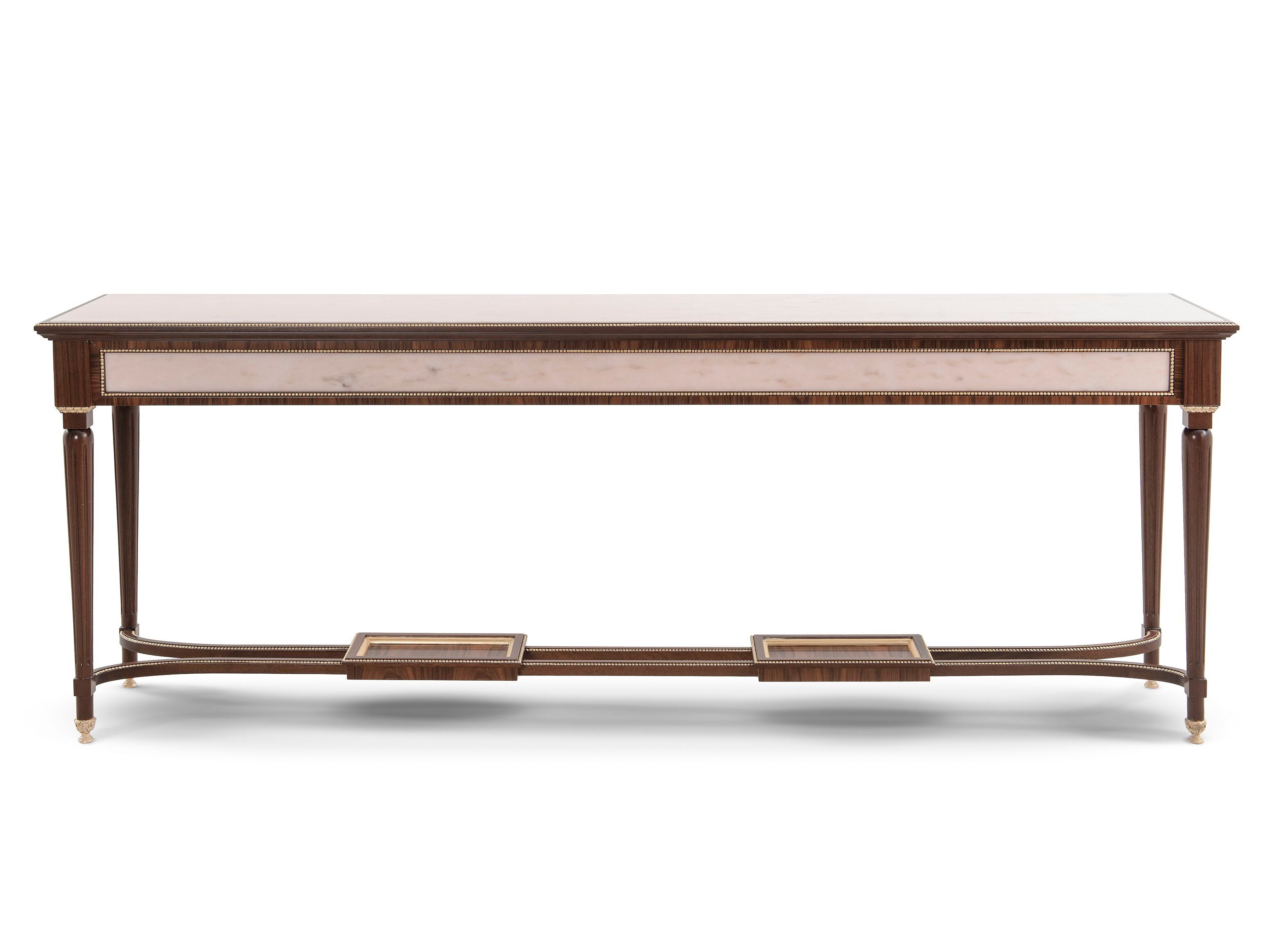 Прямоугольная консоль из дерева и мрамора Bellotti Ezio Cromie ARCH-00133856