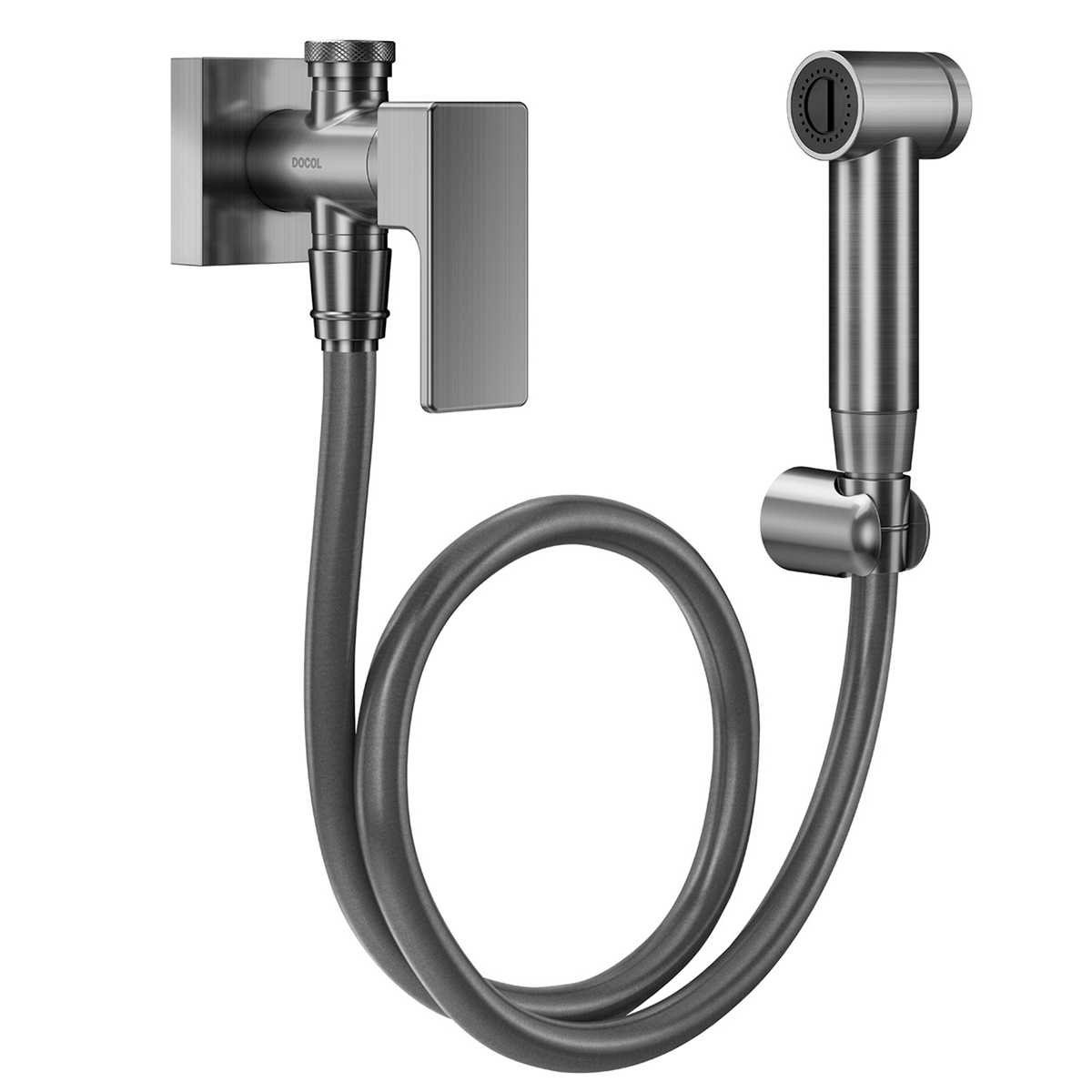 00850370 Гигиенический душ с регистром и матовым графитовым отводом 1/2 дюйма Docol EDGE
