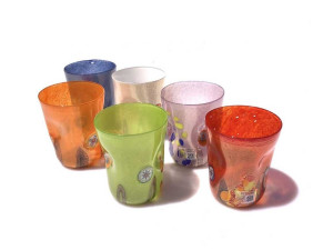 Набор из шести стаканов из муранского стекла ручной работы