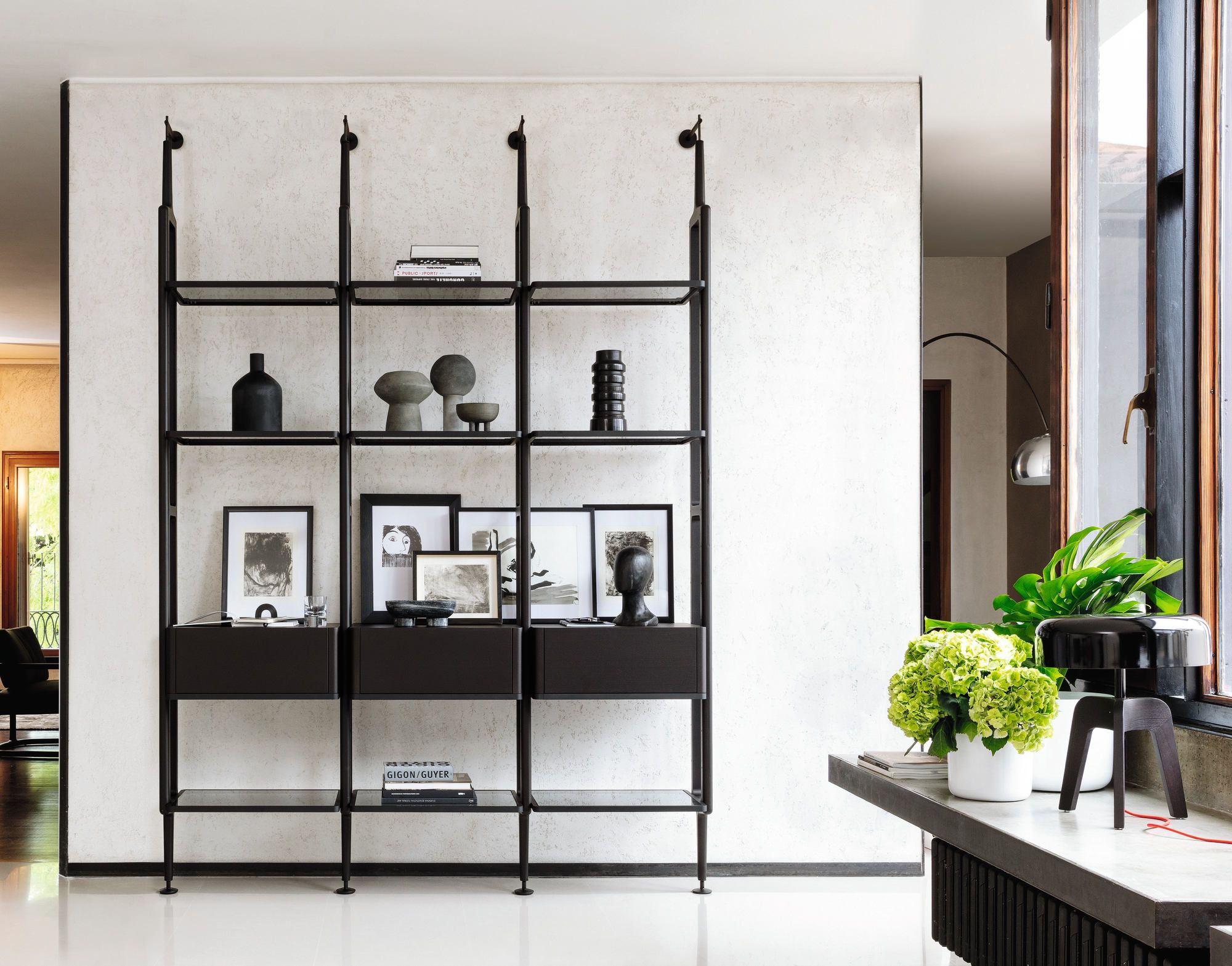 Модульный книжный шкаф из ясеня с ящиками Porada Soul ARCH-00086017 - Вид №6