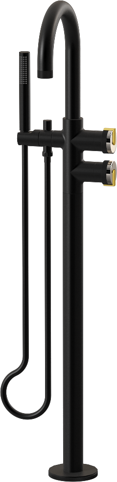 E-11554-R1PN-L1BB-MBK Смеситель напольный отдельностоящий (внешняя часть) GRAFF MOD+