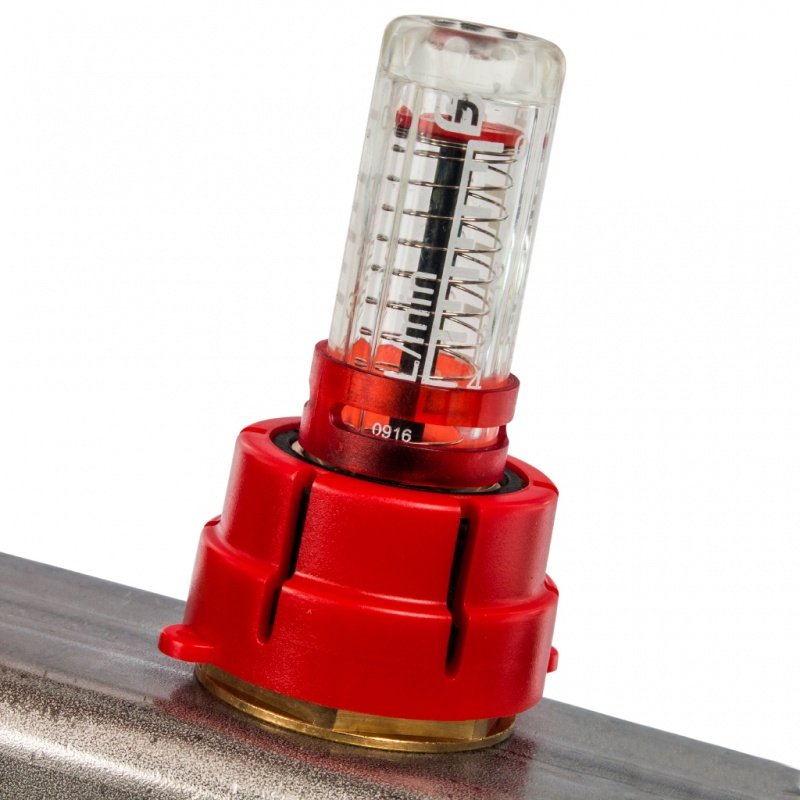 Коллектор из нержавеющей стали на 2 вых. с расходомерами STOUT SMS0917000002 - Вид №2