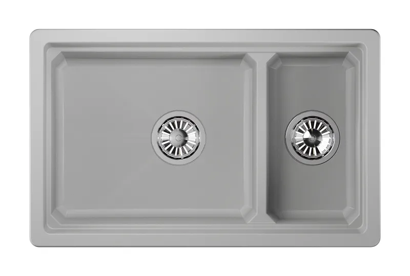 KS-7304U, АРКТИК (БЕЛЫЙ), кухонная мойка, кварц GRANULA Kitchen Space 7304U-ST341 - Вид №2