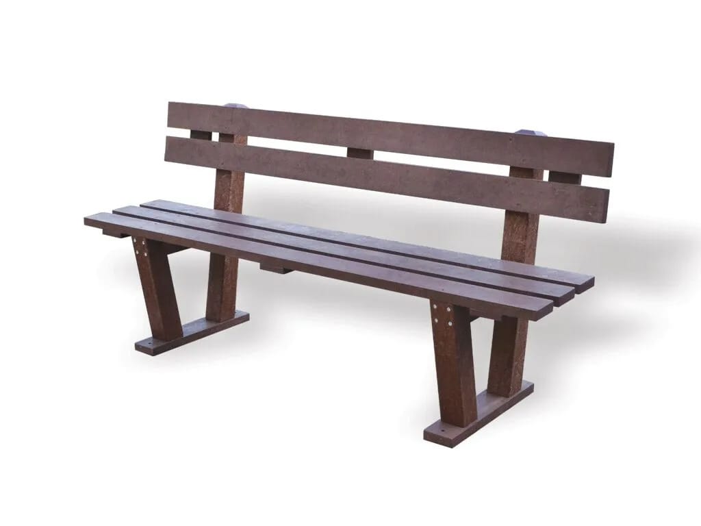 Скамейка Strongplast со спинкой EUROCOMITALIA современная мебель ARCH-00097619