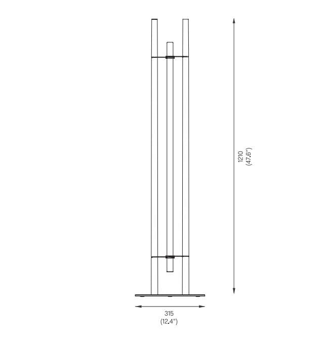 Светодиодный торшер из боросиликатного стекла и бамбука Michael Anastassiades TA-KE 1 ARCH-00043841 - Вид №2