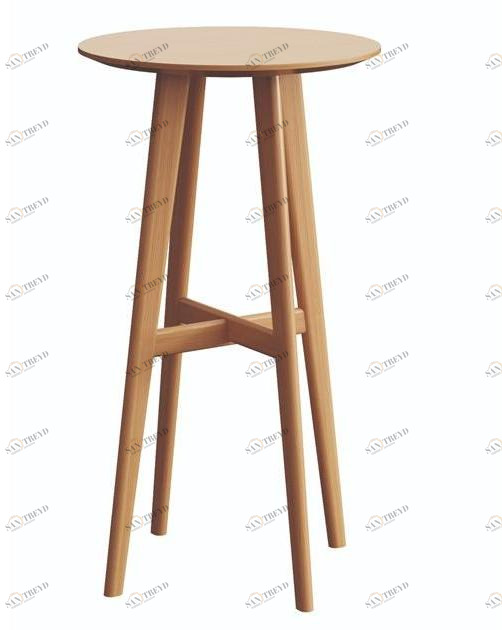 Paged Высокий круглый журнальный столик из дуба sun-id-1501519