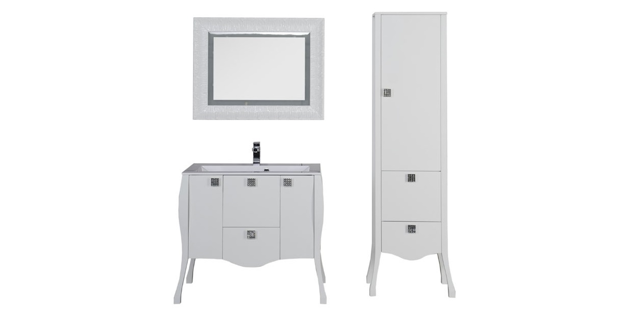 Комплект мебели Aquanet Мадонна 90 белый 00168917 - Вид №1