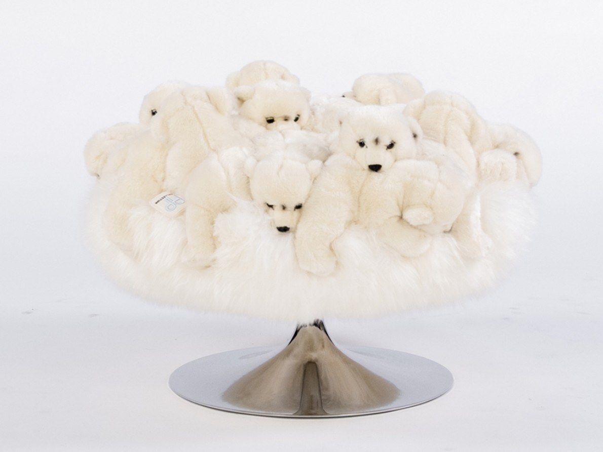 Полиэстер круглый пуф APCOLLECTION BEAR FLUFFY BALL ARCH-00131814