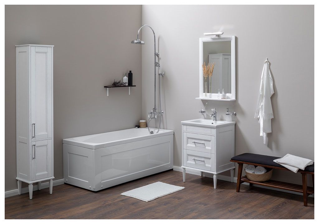 Шкаф-пенал для ванной Aquanet Бостон 36 ясень 00206547 - Вид №3