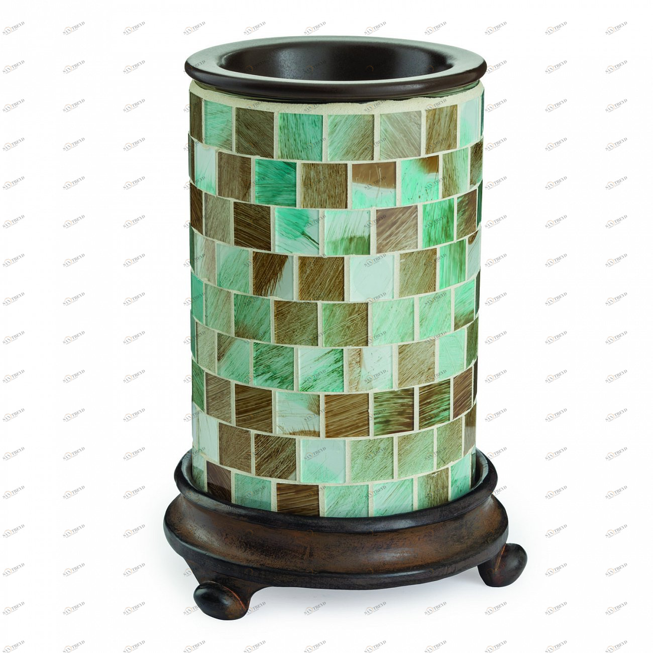 Аромасветильник настольный "Морское свечение" стекло CANDLE WARMERS  268166 Зеленый 