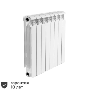 Радиатор секционный Rifar Alum RAL50008 500/90 8 секций боковое подключение алюминий белый 82541845 STLM-2029261