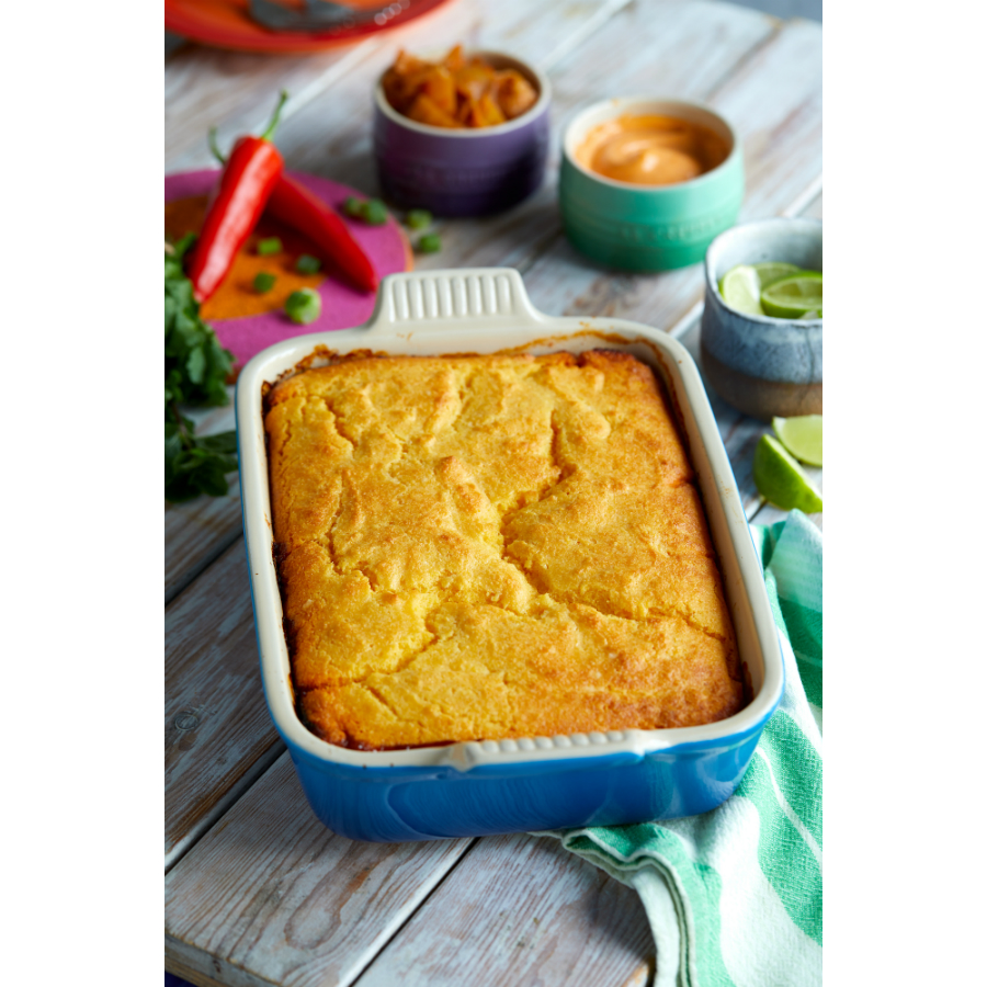 Блюдо прямоугольное Le Creuset, каменная керамика, 37х32 см, голубое 91004732310100 - Вид №1