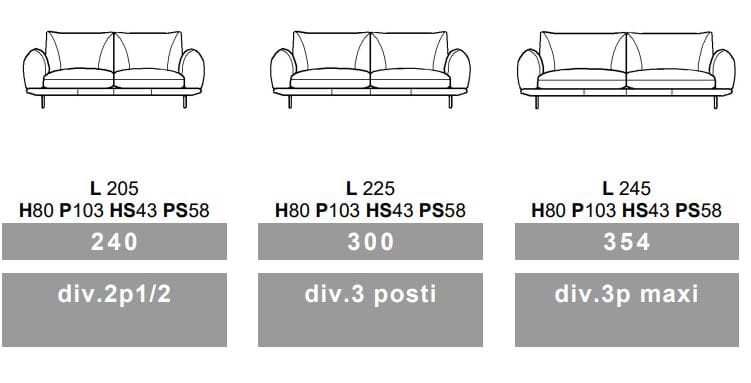 3-местный тканевый диван Calia Italia Superior ARCH-00051350 - Вид №7