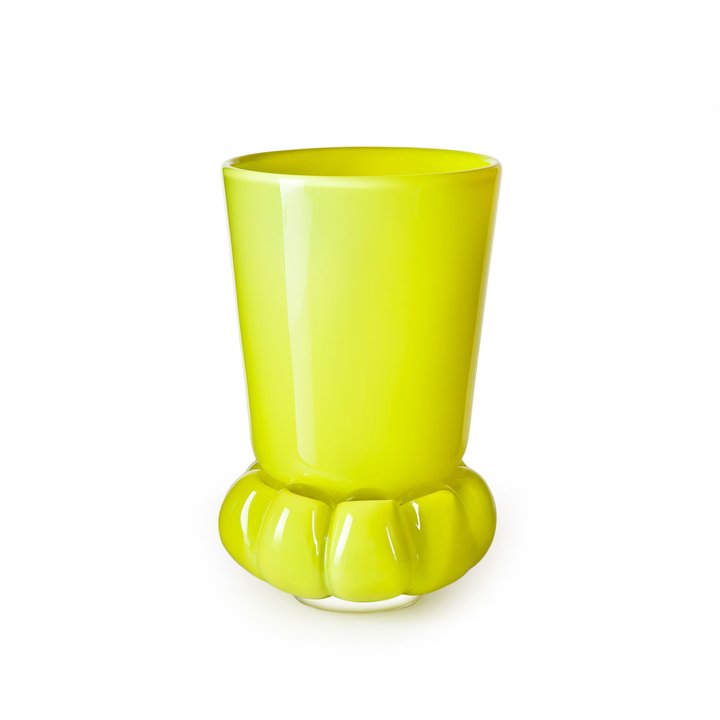 44137 Ваза "Падам", жёлтая, 250/150 мм. Maleras 