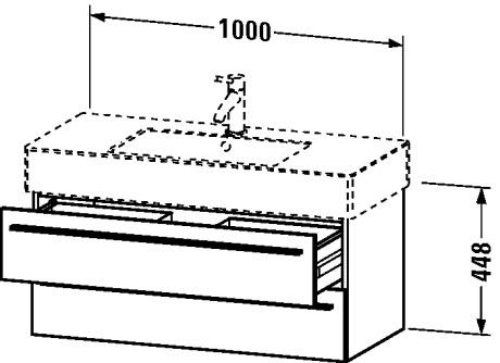 XL635301414 X-Large Тумбочка подвесная Терра, декор Duravit - Вид №1