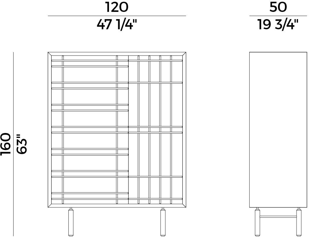 Potocco Комод из дерева и стекла с раздвижными дверцами Sen 886/ma - Вид №6