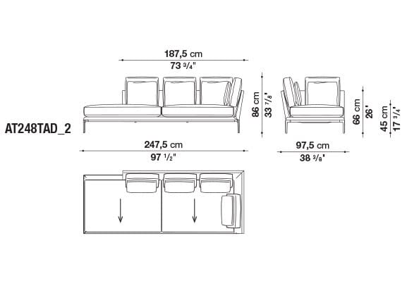 Кожаный диван B&B Italia Атолл ARCH-00112726 - Вид №68