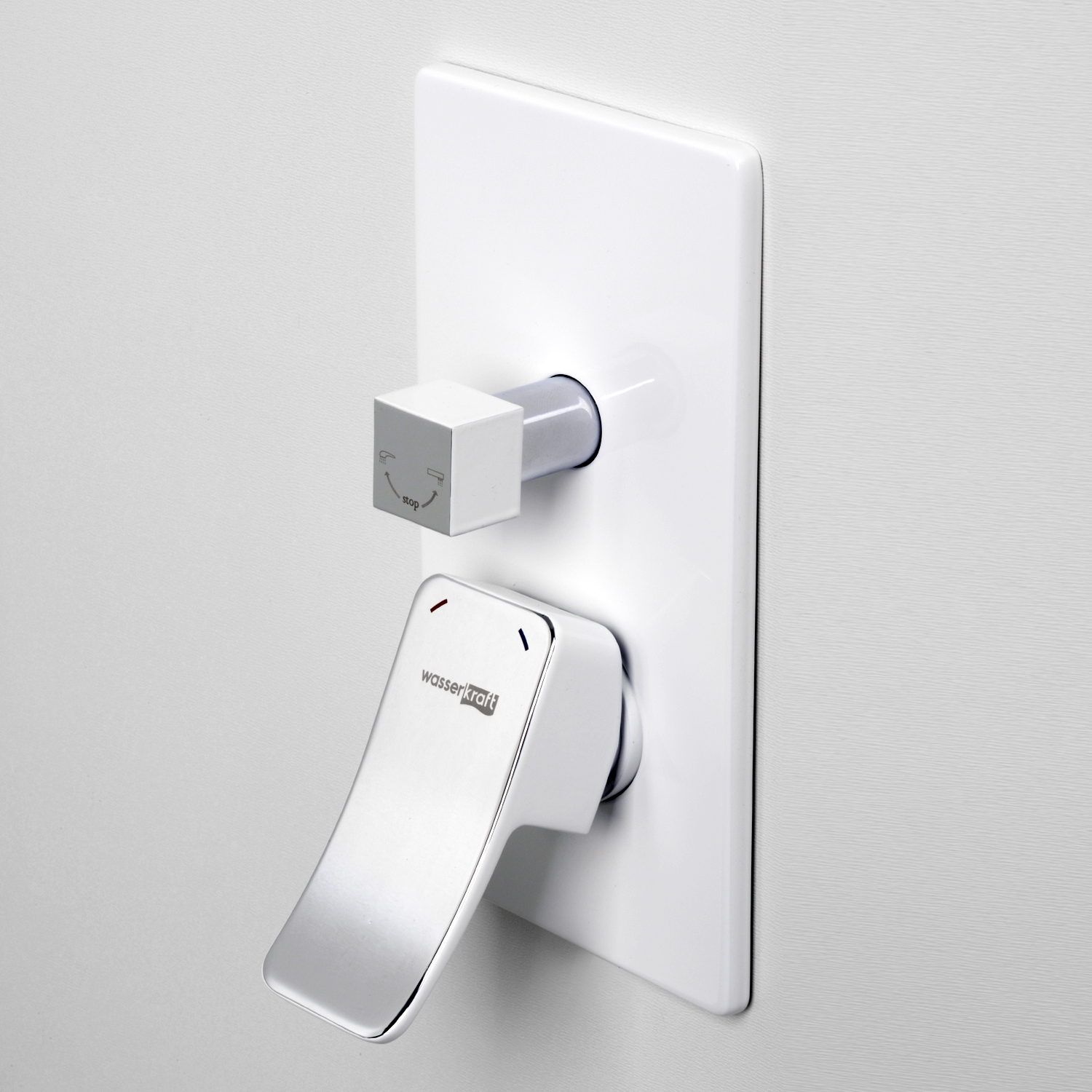 10641WHITE Aller Смеситель для ванны и душа WasserKRAFT Aller 1060WHITE 