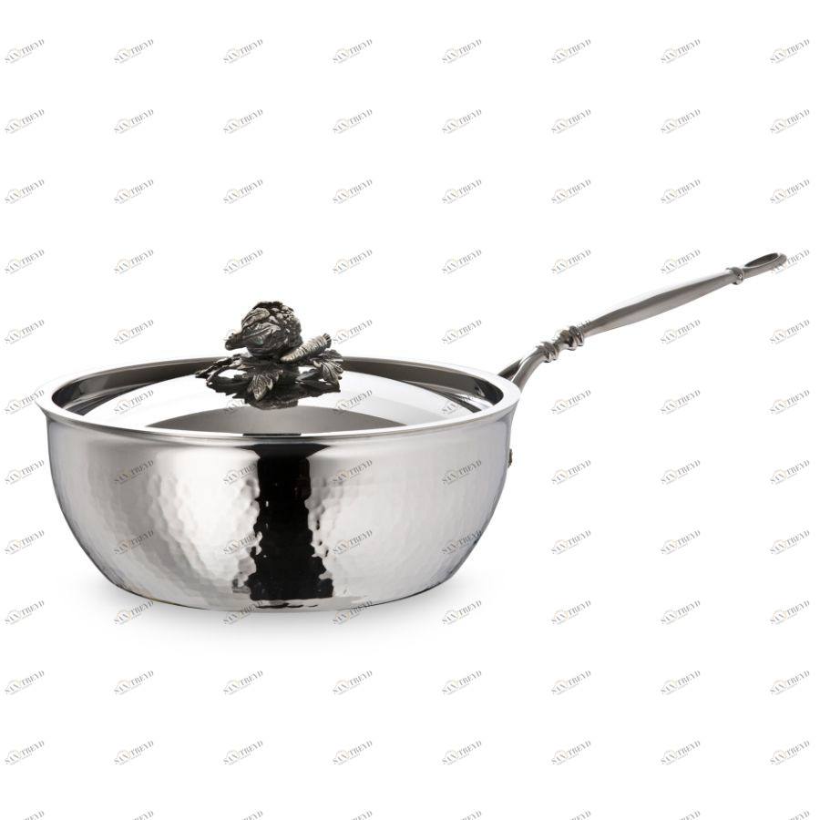 Вок Opus Prima OPB2409Z, с крышкой, нержавеющая сталь, Ø24 см, 4 л Ruffoni B24RUFFONI