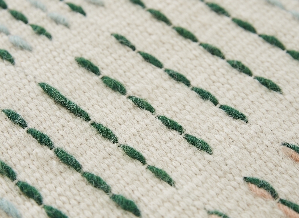 072816 Ковер Composition Green GAN Backstitch