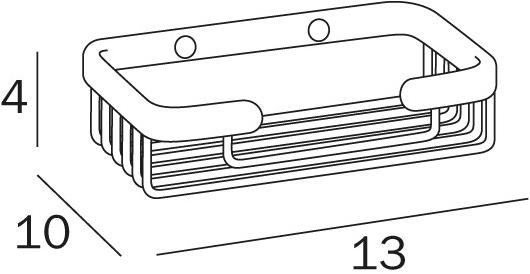 INDA® Настенный мыльница из хромированной латуни  A04500 - a04510  - Вид №2