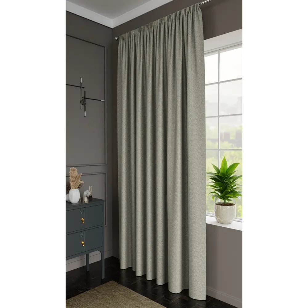 Штора MIAMOZA Stone с эффектом блэкаут 200x280 см - серый неоклассика 89427075 STLM-1584658