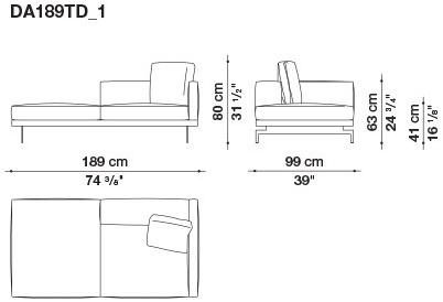 B&B Italia 3-х местный тканевый диван с шезлонгом Dock sun-id-1355318 - Вид №71