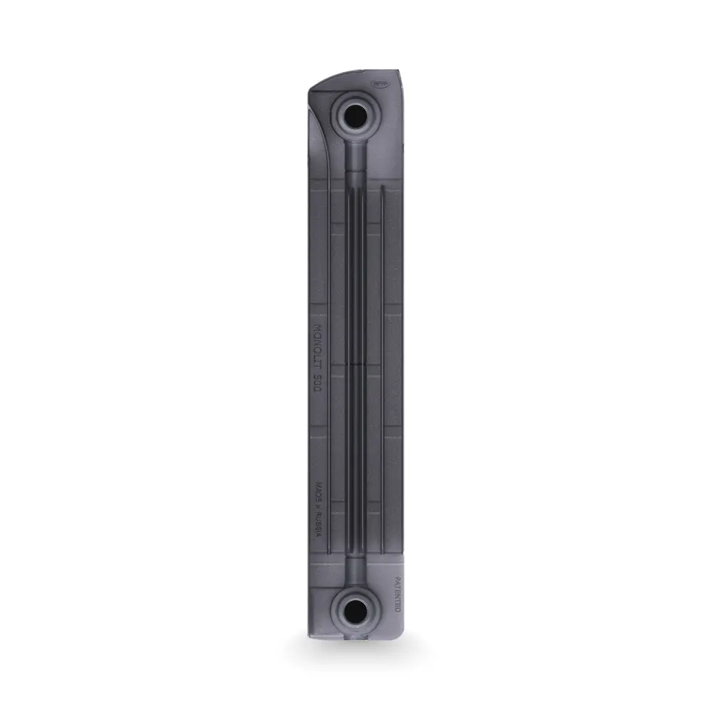 Радиатор секционный Rifar Monolit M50006RAL7012 500/100 6 секций боковое подключение биметалл серый 82560806 STLM-2132385 - Вид №2