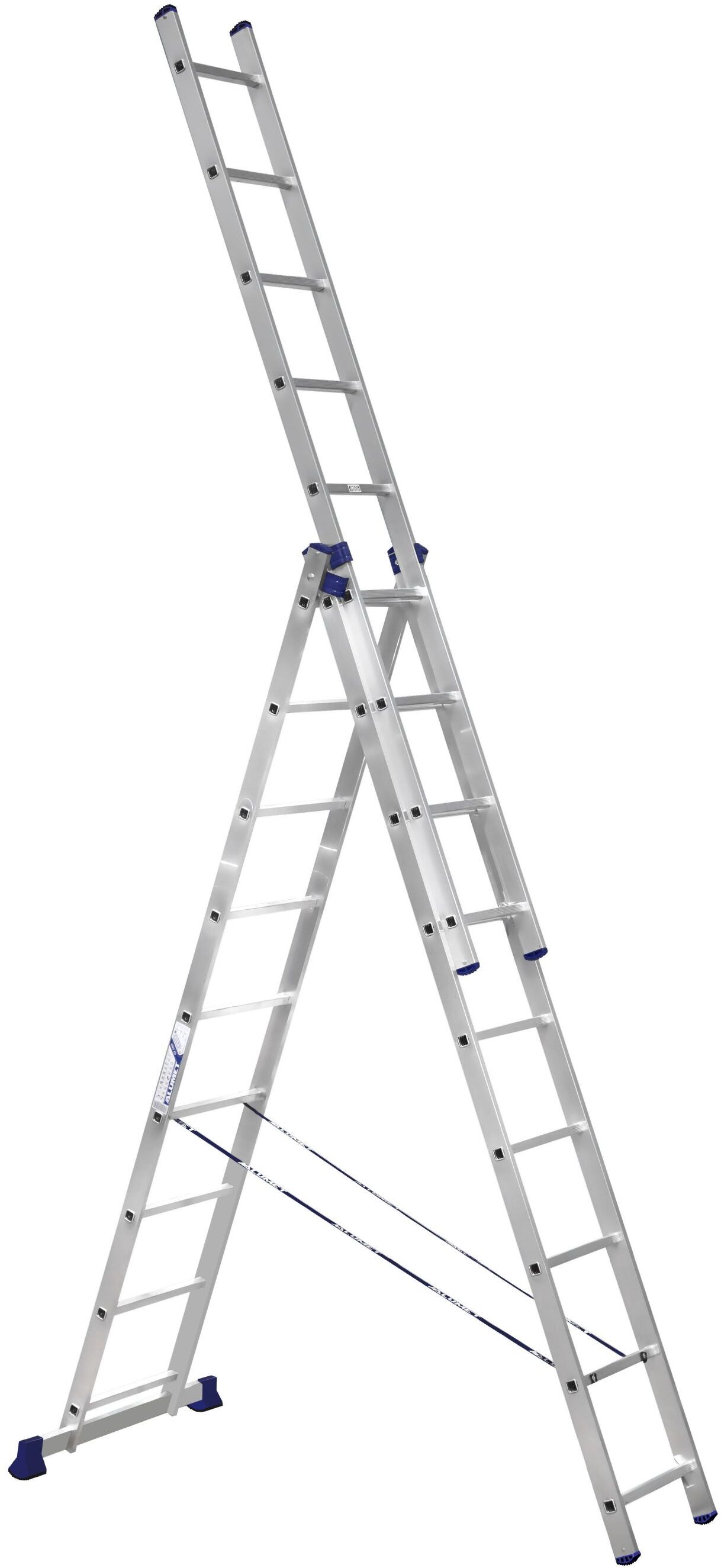 Алюминиевая трехсекционная лестница 3*9