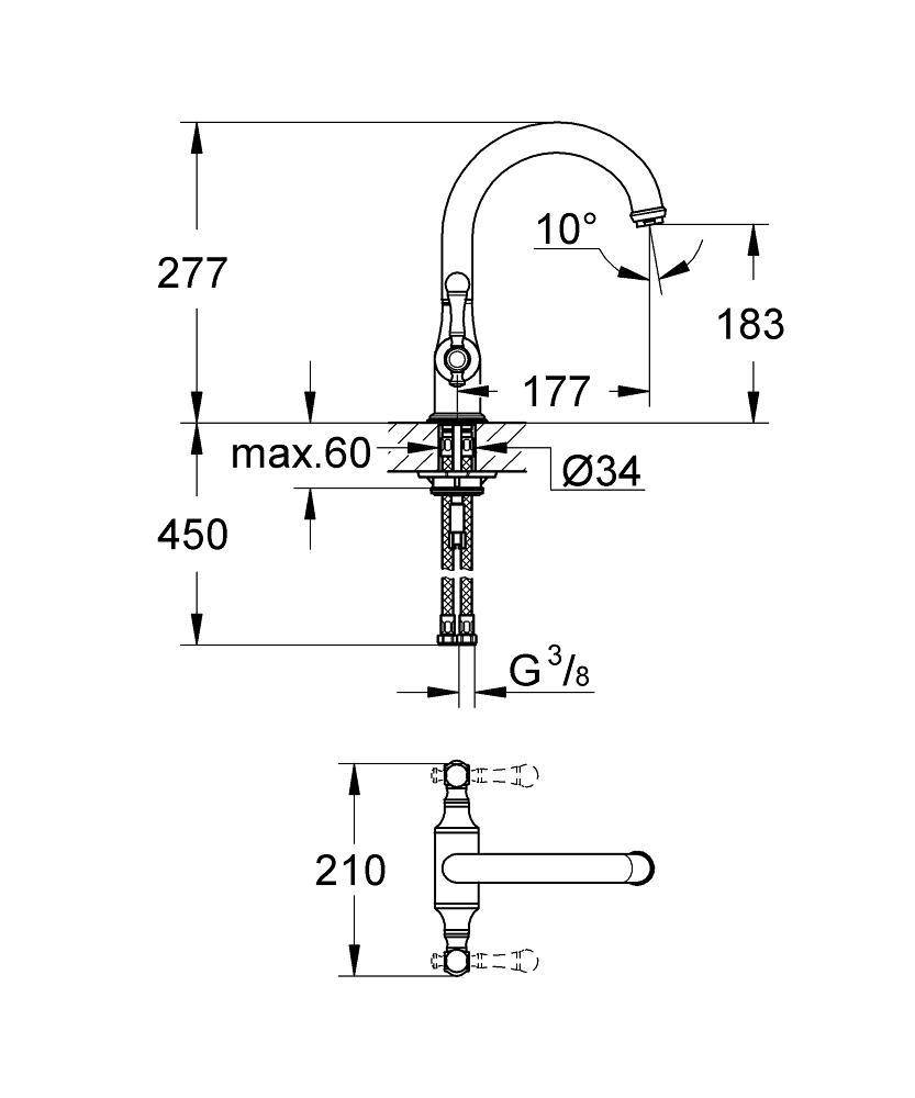30188000 Смеситель для кухни Grohe  - Вид №1
