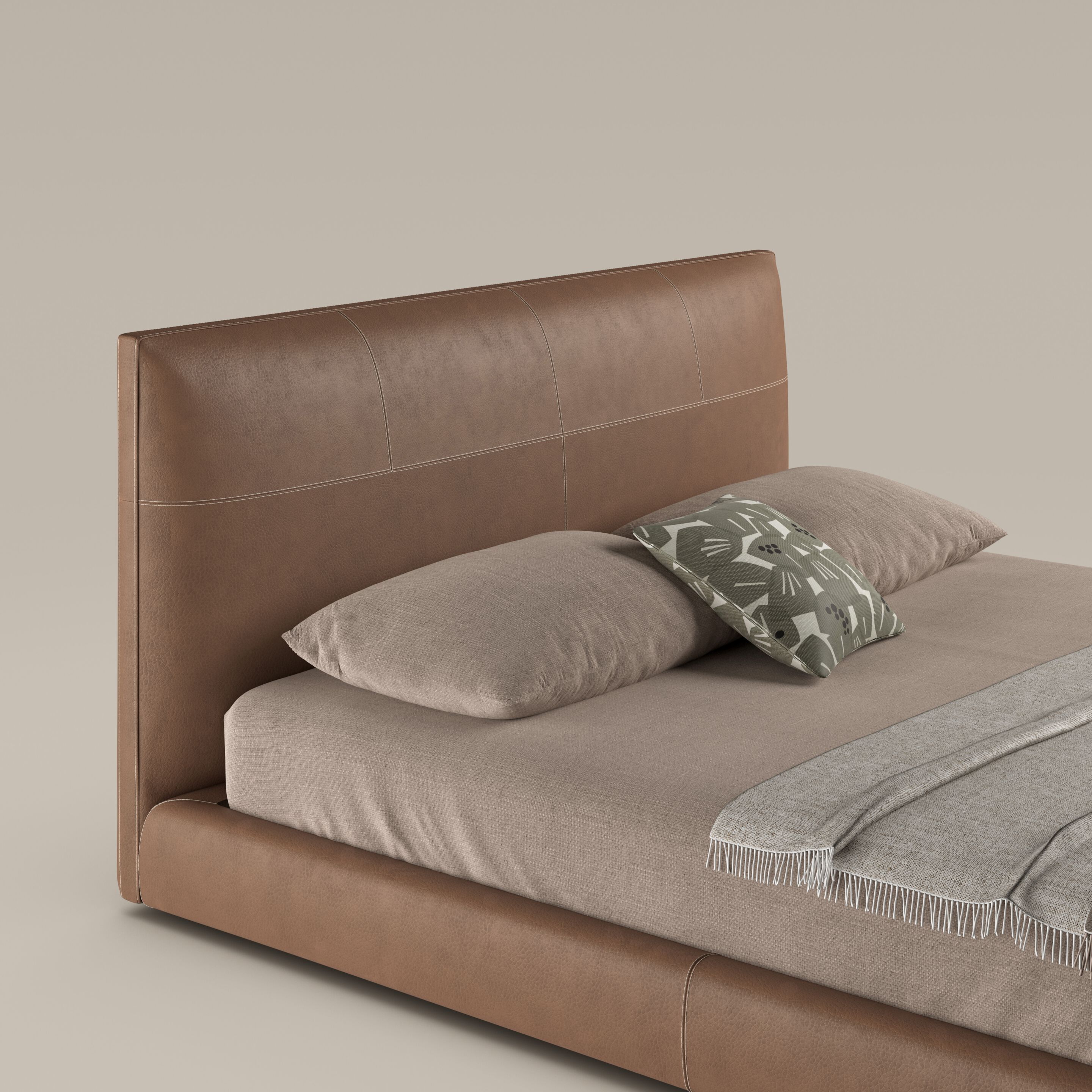 Двуспальная кровать с мягким изголовьем BONALDO ORIS ARCH-00075393 - Вид №3