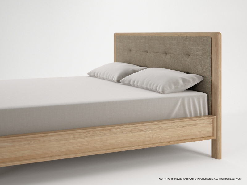 598_1264 Кровать King size без ящика с тканевым покрытием Karpenter Circa17 - Вид №3