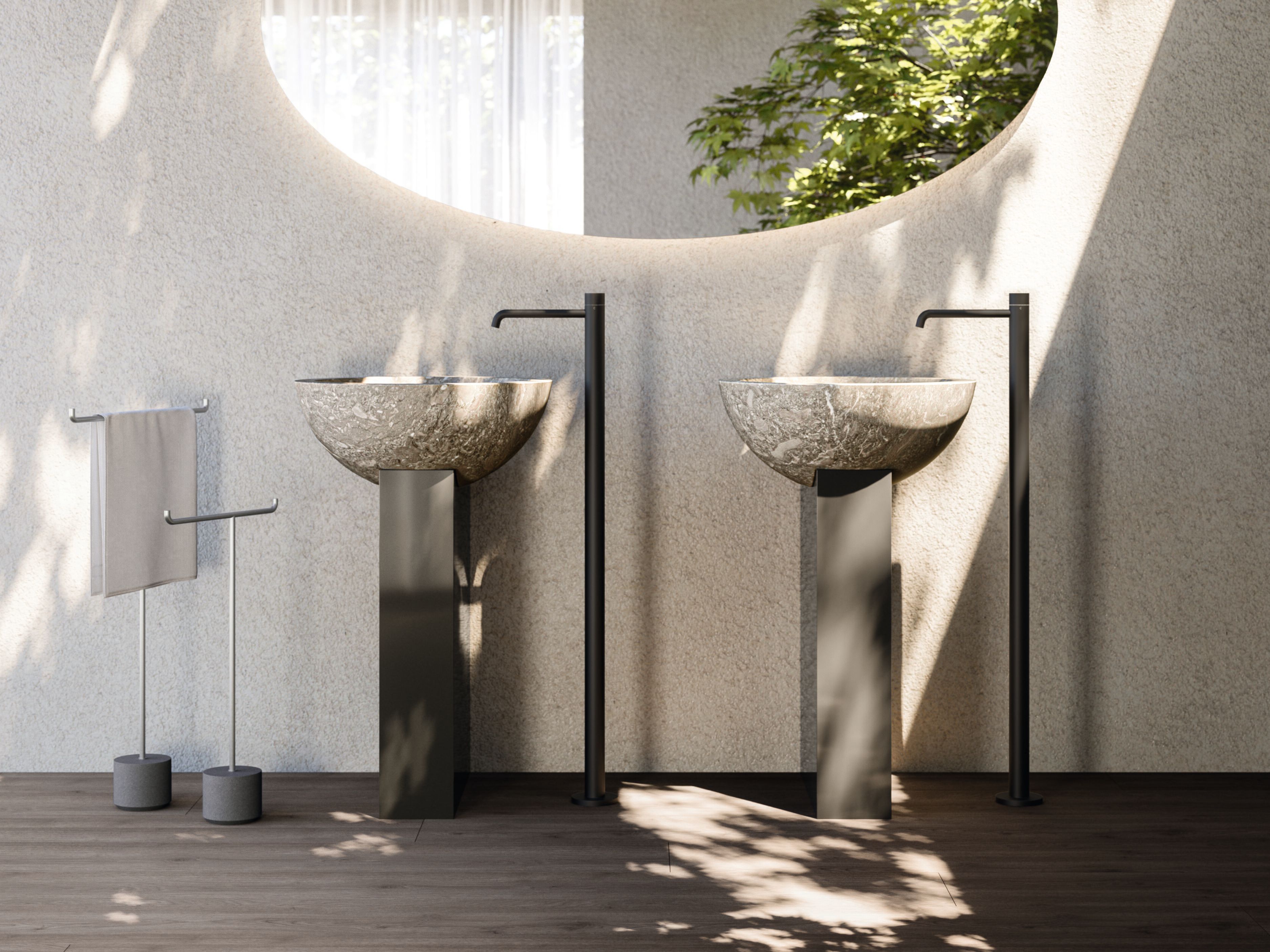 Отдельно стоящий каменный умывальник Boffi реки ARCH-00105966