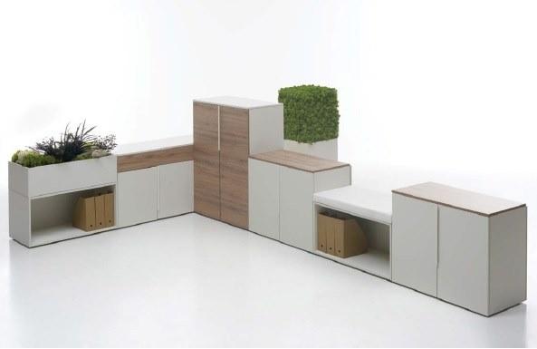 Manerba Модульный офисный шкаф с распашными дверцами K-box sun-id-1377800 - Вид №1