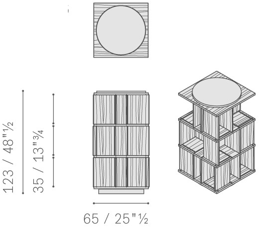 Poltrona Frau Вращающийся деревянный книжный шкаф La collezione - mobili e complementi sun-id-1507520 - Вид №8