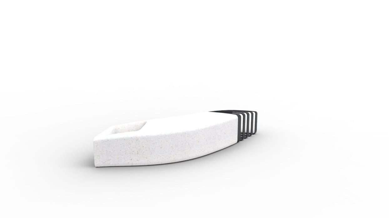 Реконструированная каменная изогнутая скамья без спинки Viscio Urban Design TWITTER ARCH-00037850 - Вид №13