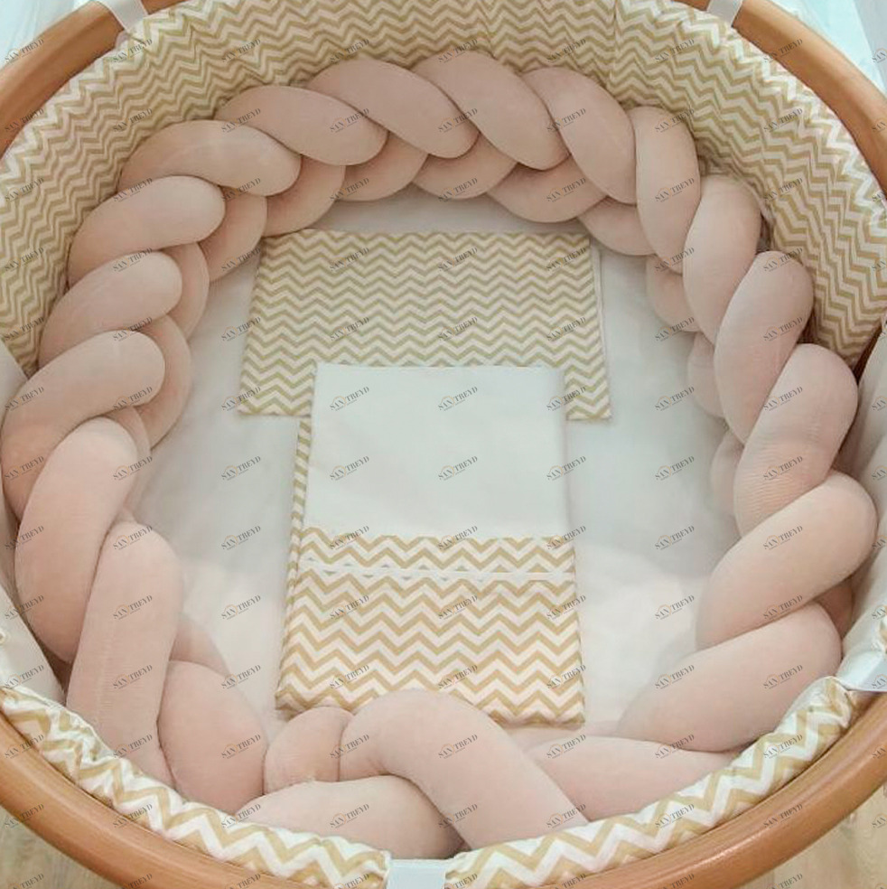 Бортик для люльки Bed плетеный бежевый ELLIPSE ELLIPSE BED 351642 Бежевый Santreyd 