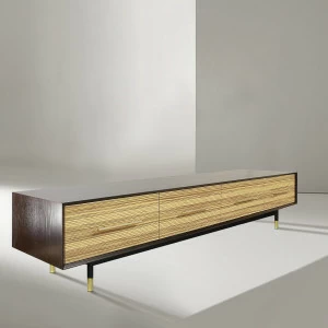 Тумба под телевизор с 4 ящиками зебрано Impala ACWD IMPALA 00-3981925 Бежевый;коричневый