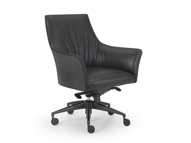 Кожаное вращающееся офисное кресло с колесами i 4 Mariani седло ARCH-00027594 - Вид №12