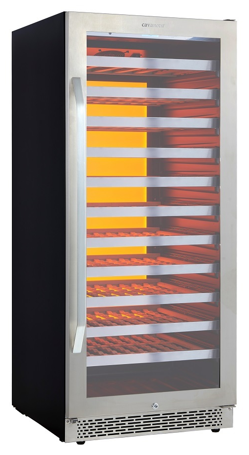 9189163 Винный шкаф Cavanova CV102-1TL серебристый STDN-0028242 - Вид №3