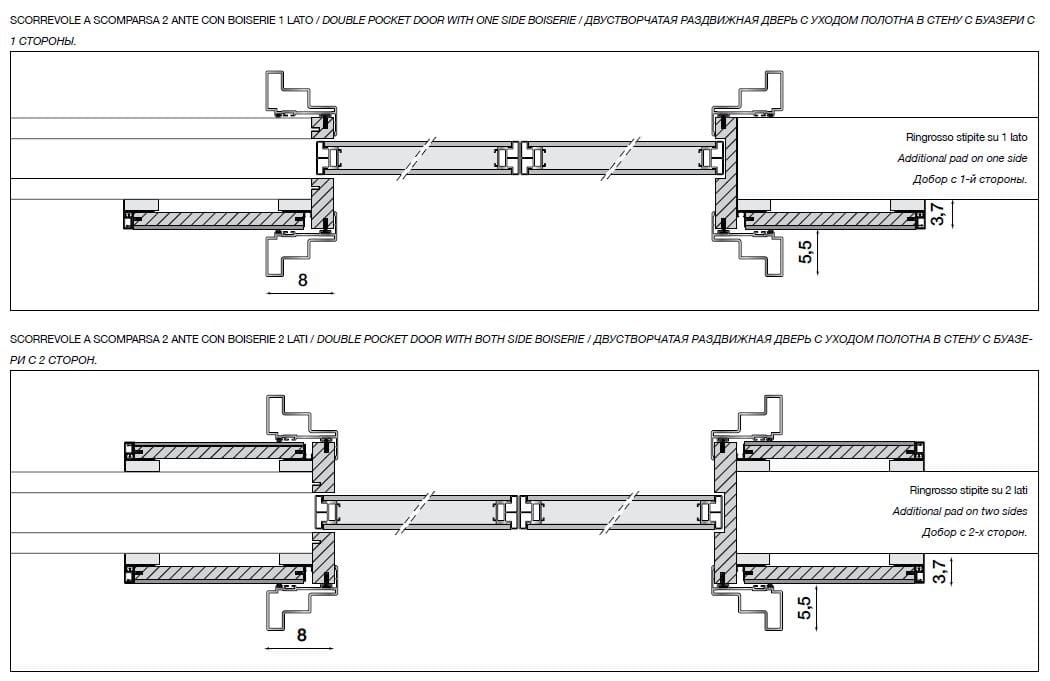Стеклянная дверь Longhi Алюминиевые шикарные двери ARCH-00130052 - Вид №9
