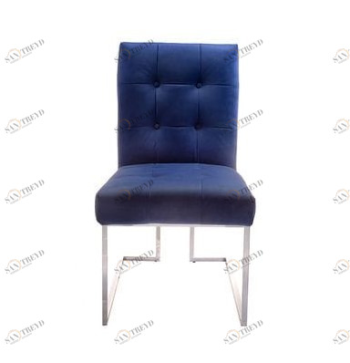 Стул обеденный синий с металлической опорой, хром Holmes UNICO  248866 Синий 