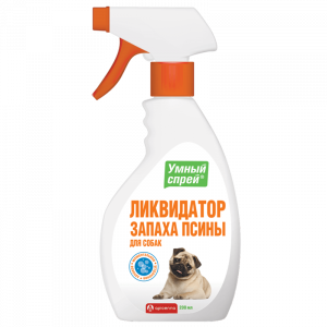 ПР0049889 Умный Спрей Ликвидатор запаха псины для собак 200мл Apicenna