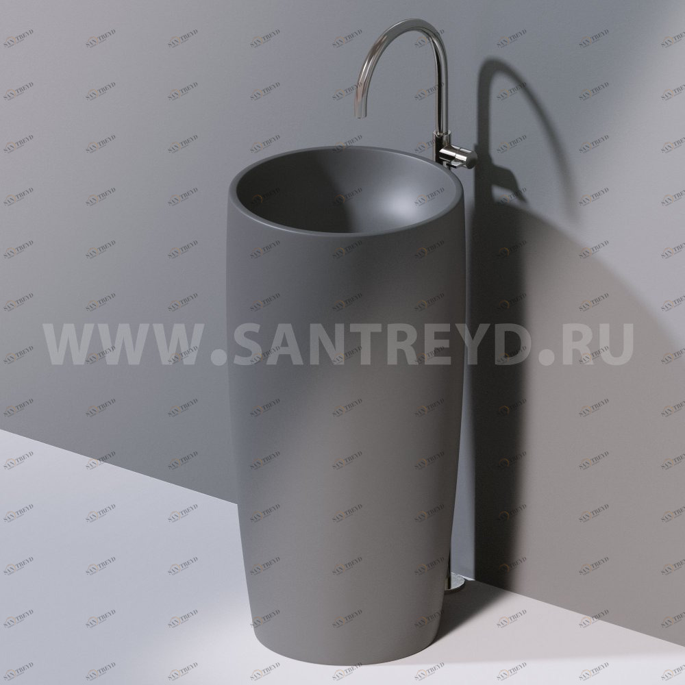 L103T0R0VT.116 Напольная раковина стоящая круглая A. e T. Italia PILLAR AeT ITALIA