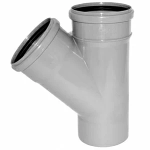 Тройник канализационный ПВХ Д50х50мм 45 градусов