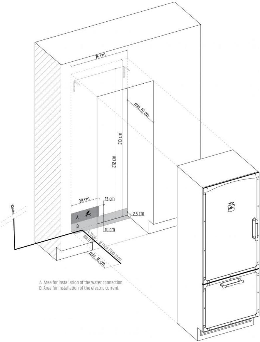 Officine Gullo Комбинированный встраиваемый двухдверный холодильник класса а + + sun-id-1479741 - Вид №1