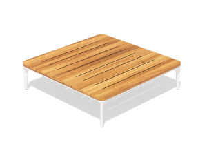 Квадратный стол из тикового дерева