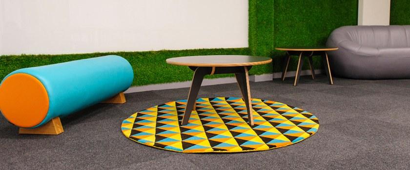 Deadgood Оптический круглый шерстяной ковер ручной работы  Kr1c-14  - Вид №8